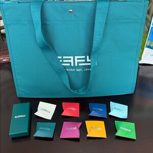 NEW  Stunning Effy Quality Tote Bag with entire set of 8 purse charm jewelry.